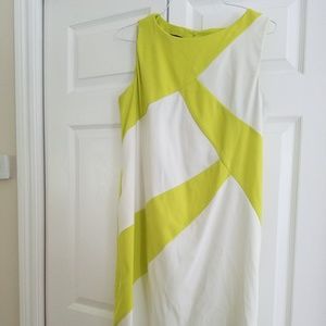 AB Studio Lime and White Sheath Dress